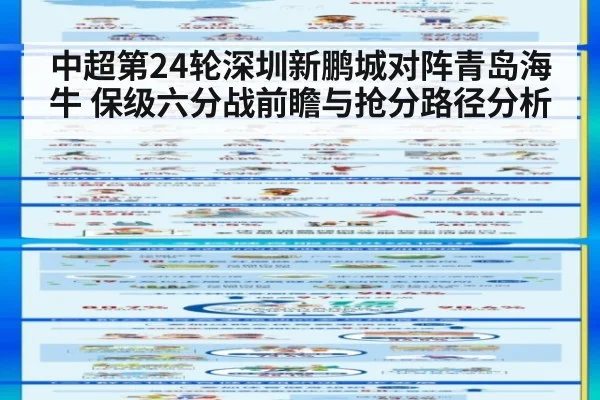 中超第24轮深圳新鹏城对阵青岛海牛 保级六分战前瞻与抢分路径分析（jiuyou）